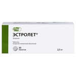 Эстролет, таблетки покрытые пленочной оболочкой 2.5 мг 30 шт