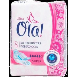 Прокладки женские Ola ультра супер шелковистая поверхность 8 шт.