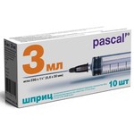 Шприц, 3 мл р. 0.6ммх30мм 23G 1 1/4 10 шт трехкомпонентный тип луер с надетой иглой