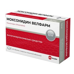 Моксонидин Велфарм табл. п/о пленочной 0.2 мг 60 шт.