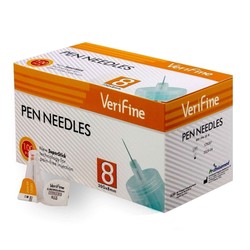 Иглы одноразовые Verifine для инсулиновых шприц-ручек р. 0.30ммх8мм 30G 100 шт.
