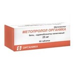 Метопролол Органика, таблетки 25 мг 60 шт