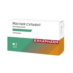 Магния сульфат Магнибаланс Erkapharm БАД 3 шт. пор. д/р-ра д/приема внутрь