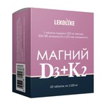 Магний D3+K2, Lekolike (Леколайк) таблетки 1100 мг 60 шт