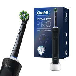 Зубная щетка электрическая oral-b Виталити Про Протект энд Клин тип 3708 с насадкой Кросс Экшн черная
