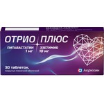 Отрио Плюс, таблетки покрытые оболочкой пленочной 1 мг+10 мг 30 шт