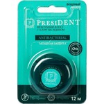 Зубная нить (флосс), PresiDent (Президент) арт. 203 12 м антибактериальный с хлоргексидином вощеный