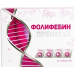 Фолифебин пренатал БАД к пище 30 шт. табл. п/о 130 мг