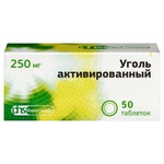 Уголь активированный, таблетки 250 мг 50 шт