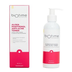 Тоник для лица Biotime For Home Care анти-акне с алоэ и пантенолом 180 мл