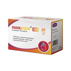 Ранокардум табл. п/о пленочной с пролонг. высвоб. 500 мг 60 шт.