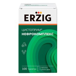 Цистоприм нефрокомплекс Erzig 100 шт. табл. 350 мг