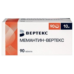 Мемантин-Вертекс табл. п/о пленочной 10 мг 90 шт.