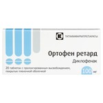 Ортофен ретард, таблетки с пролонгированным высвобождением покрытые пленочной оболочкой 100 мг 20 шт