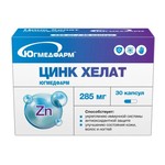 Цинк хелат Югмедфарм, капсулы 285 мг 30 шт