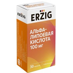 Альфа-липоевая кислота 100 мг Erzig 30 шт. табл. 200 мг