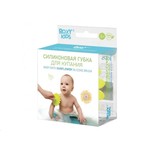 Губка для купания, Roxy-Kids (Рокси-Кидс) арт. RSB-002 Подсолнух 0+ силиконовая салатовая