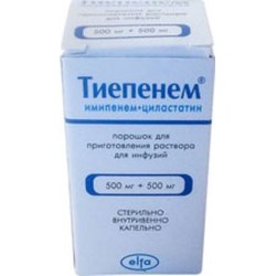 Тиепенем пор. д/р-ра д/инф. 500 мг+500 мг 20 мл 1 шт.