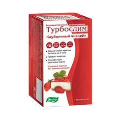 Батончик Турбослим белковый для похудения 4 шт. 50 г клубничный чизкейк