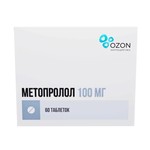Метопролол, таблетки 100 мг 60 шт рег. № ЛП-001760 и ЛП-№(005030)-(РГ-RU)