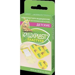 Лейкопластырь бактерицидный Luxplast стандартный на полимерной основе р. 1.9смх7.2см 20 шт.