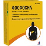 Фосфосил, капсулы 1500 мг 30 шт лецитин 1000 мг (эквивалентно 500 мг фосфолипидов)
