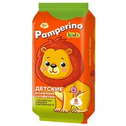 Салфетки влажные детские 8 шт. Pamperino Кидс с ромашкой и витамином Е