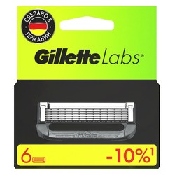 Кассета сменная Gillette Лабс для безопасных бритв 6 шт.
