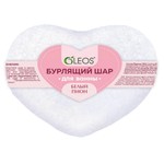 Бурлящий шар для ванн, Oleos (Олеос) 125 г белый пион сердце