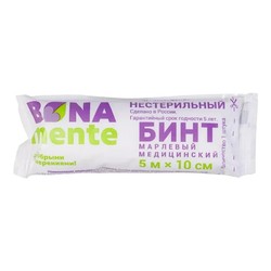 Бинт марлевый медицинский нестерильный Bona Mente р. 5мх10см