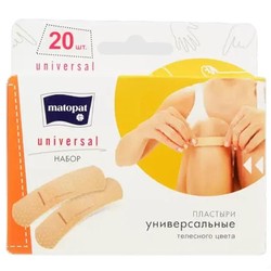 Лейкопластырь Matopat универсал р. 1.9смх7.6см 20 шт.