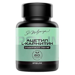 Ацетил-L-Карнитин Ipsum БАД 60 шт. капс. 750 мг / 886 мг