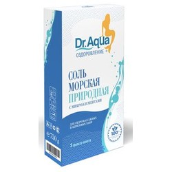 Соль морская для ванн Dr.Aqua Оздоровление природная с микроэлементами 3 шт. 750 г
