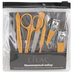 Набор маникюрный LiLac ножницы+пинцет+пилочка+пушер+книпсеры 2 шт 6 шт.