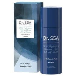 Крем для лица и зоны вокруг глаз Dr. Sea Доктор Море лифтинг ультра увлажняющий с гиалуроновой кислотой для мужчин 50 мл