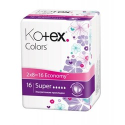Прокладки женские Kotex колор ультра супер сетч 16 шт.