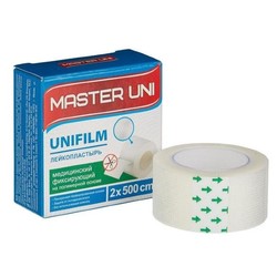 Лейкопластырь Master Uni Юнифилм на полимерной основе р. 2смx500см 1 шт.