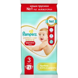 Подгузники-трусики 2 шт. Pampers премиум кеа миди 6-11 кг р. 3