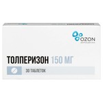 Толперизон, таблетки покрытые оболочкой пленочной 150 мг 30 шт