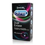 Презервативы, Durex (Дюрекс) 12 шт Дуал экстаз дудл (рельефные с анестетиком)