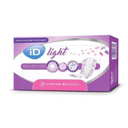 Прокладки урологические для взрослых ID Light ультра мини 28 шт.