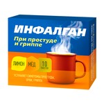 Инфалган, порошок для приготовления раствора для приема внутрь 325 мг+10 мг+20 мг+50 мг 5 г 10 шт мед лимон пакеты