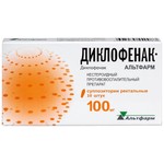 Диклофенак-Альтфарм, суппозитории ректальные 100 мг 10 шт