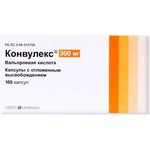 Конвулекс, капсулы с отложенным высвобождением 300 мг 100 шт