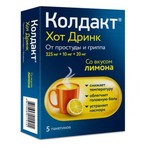 Колдакт Хот Дринк, порошок для приготовления раствора для приема внутрь 325 мг+10 мг+20 мг 10 г 5 шт со вкусом лимона