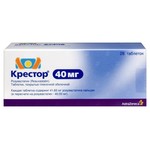 Крестор, таблетки покрытые оболочкой пленочной 40 мг 28 шт