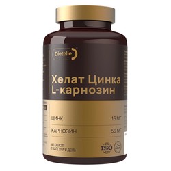 Хелат цинка-L-карнозин Dietelle БАД 60 шт. капс. 615 мг