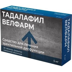 Тадалафил Велфарм табл. п/о пленочной 5 мг 30 шт.