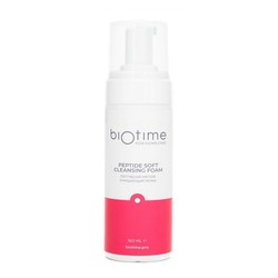 Пенка для умывания лица Biotime For Home Care пептидная очищающая мягкая с алоэ вера и пантенолом 160 мл