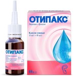 Отипакс, капли ушные 10 мг/г+40 мг/г 16 г 1 шт